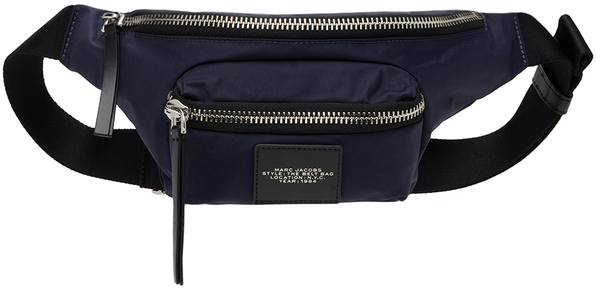 Shop Marc Jacobs Navy 'the Biker Nylon' Belt Bag In 415 Midnight Blue