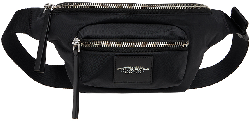 Shop Marc Jacobs Black 'the Biker Nylon' Belt Bag In 001 Black