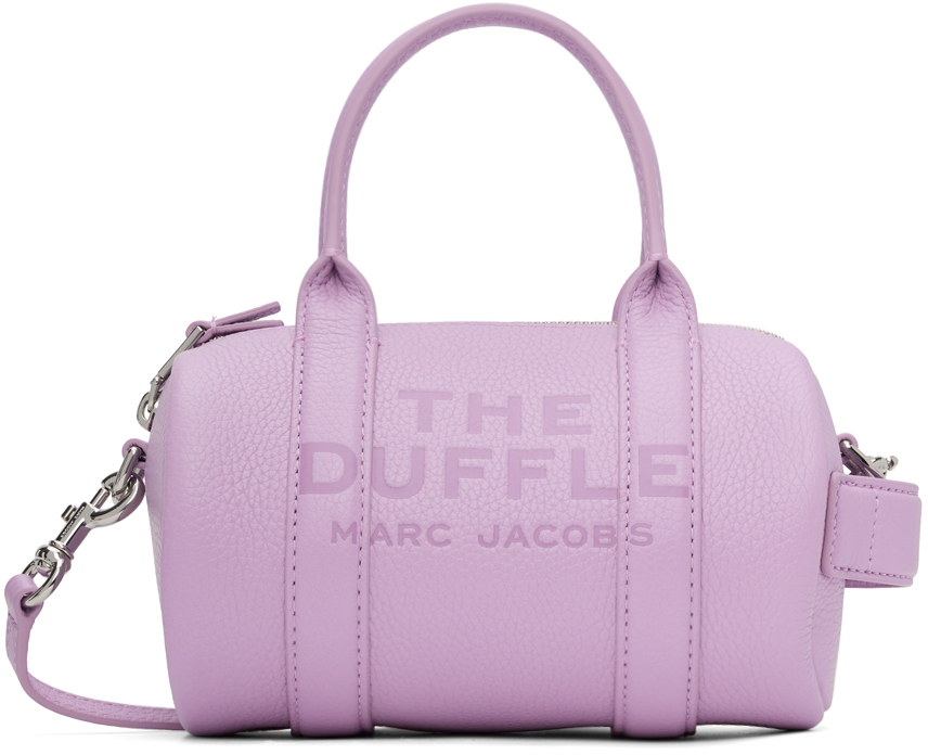 Shop Marc Jacobs Purple 'the Leather Mini Duffle' Bag In 545 Wisteria