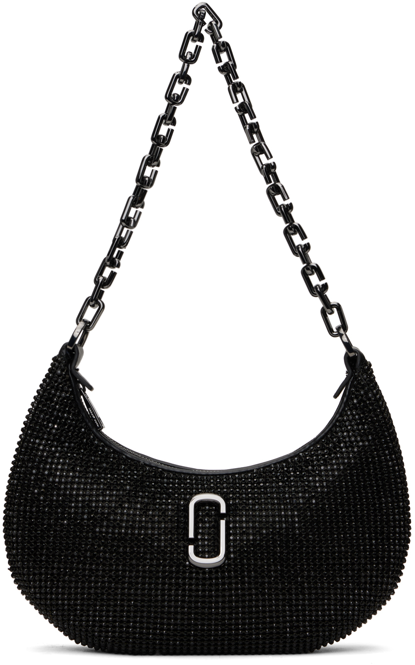 Shop Marc Jacobs ブラック The Rhinestone Small Curve バッグ In 001 Black