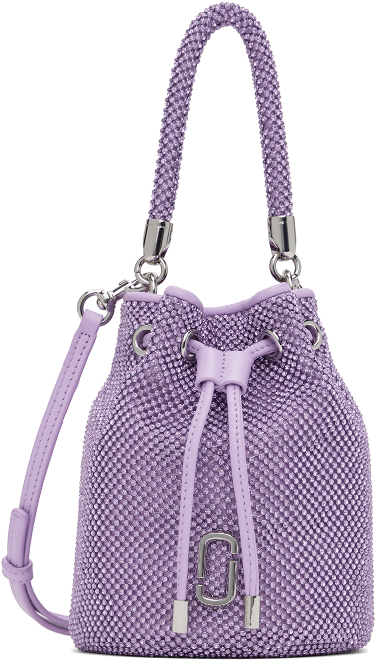 Purple 'The Rhinestone Mini Bucket' Bag