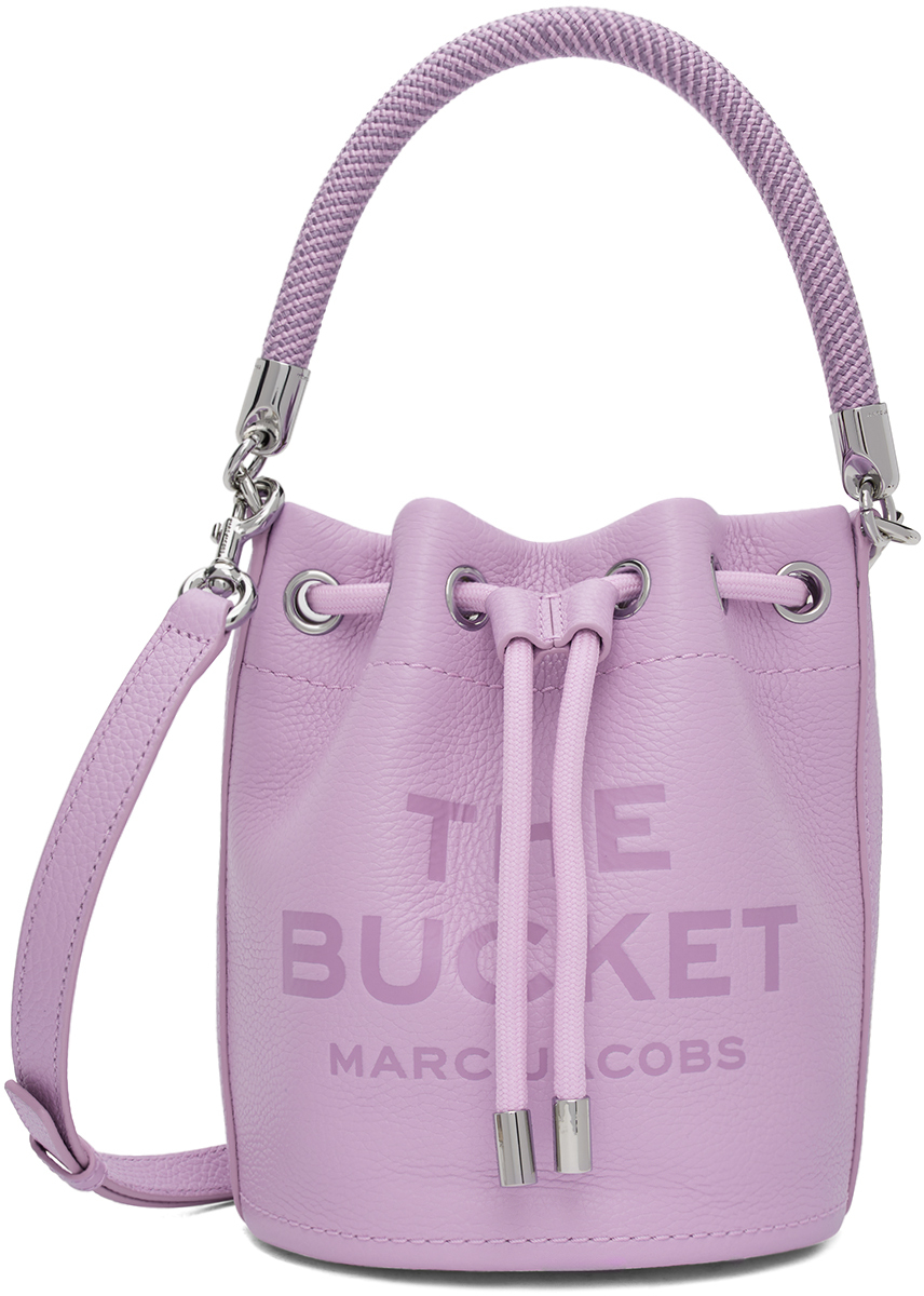 Shop Marc Jacobs パープル The Leather Bucket バッグ In 545 Wisteria