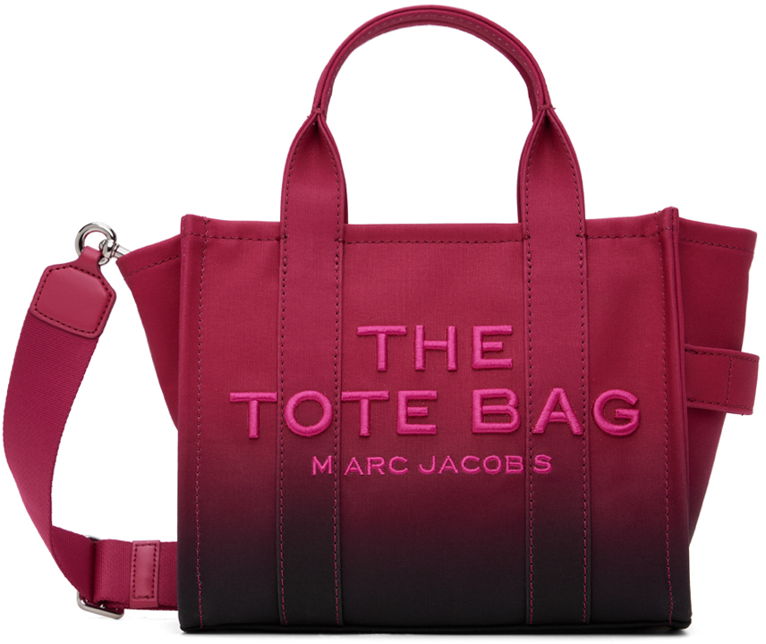 Marc Jacobs Pink & Black 'the Ombré Coated Canvas Small' Tote In Red