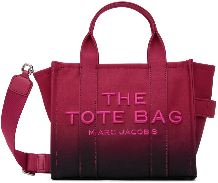 Marc Jacobs Pink & Black 'the Ombré Coated Canvas Small' Tote In 014 Black/hot Pink