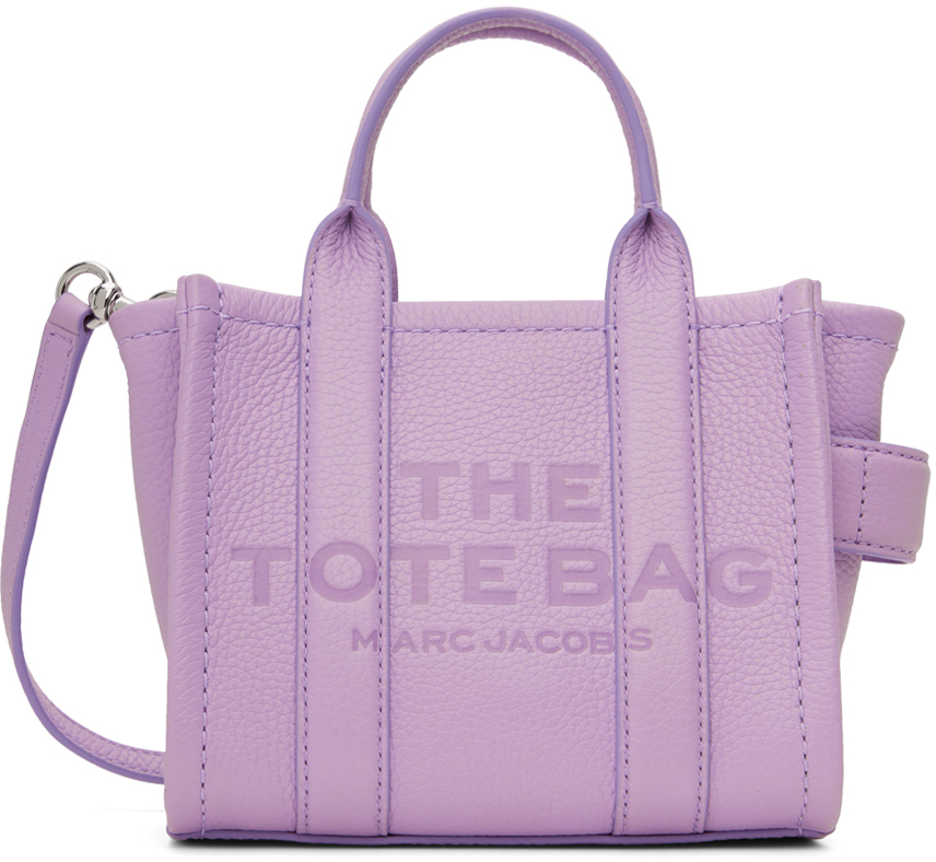 Shop Marc Jacobs Purple 'the Leather Crossbody' Tote In 545 Wisteria