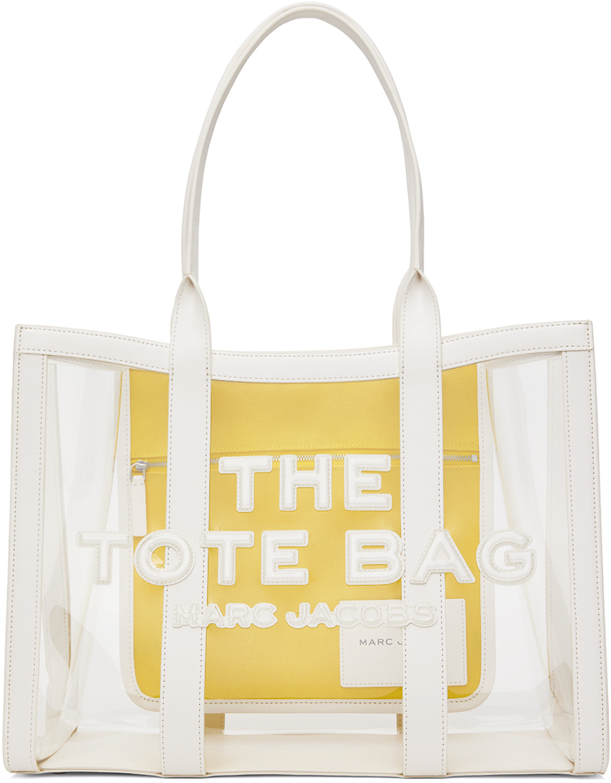 Shop Marc Jacobs White 'the Clear Large' Tote In 100 White