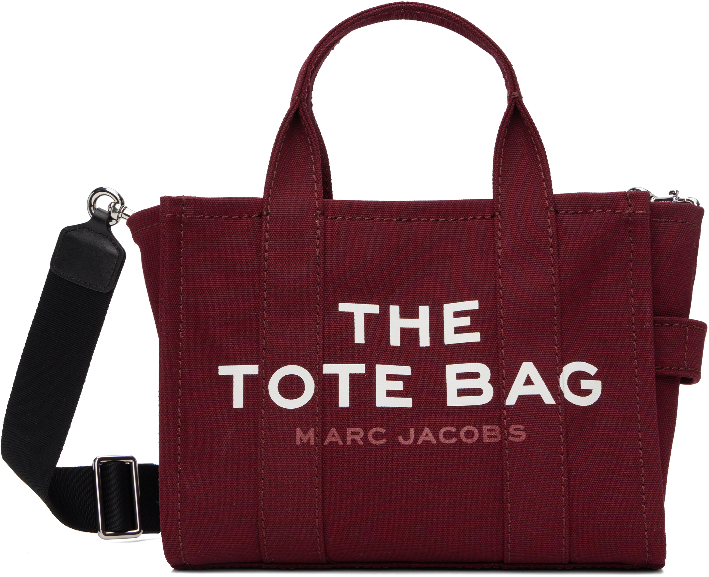 Shop Marc Jacobs バーガンディ The Canvas Small トートバッグ In 604 Oxblood