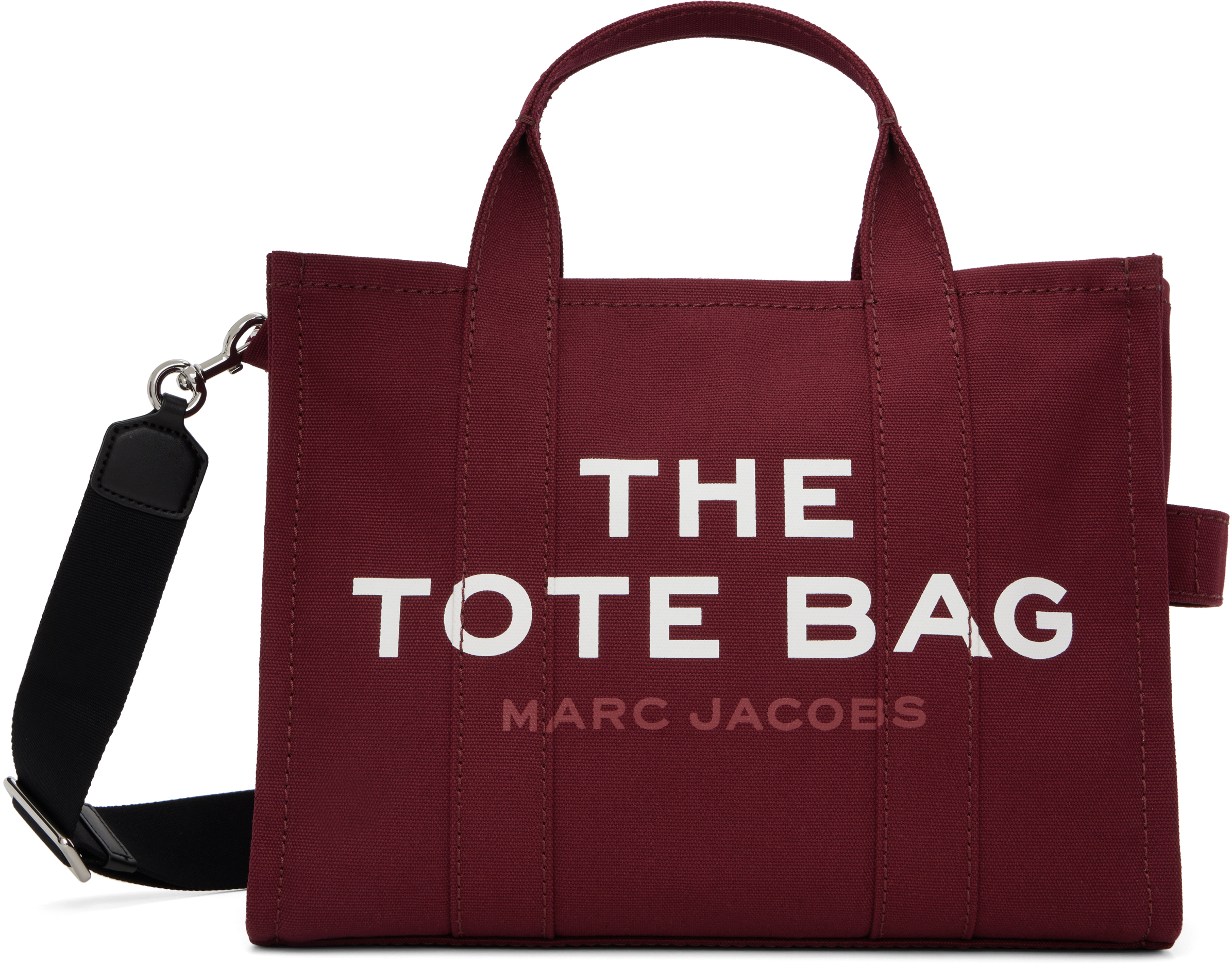 Shop Marc Jacobs Burgundy 'the Canvas Medium' Tote In 604 Oxblood