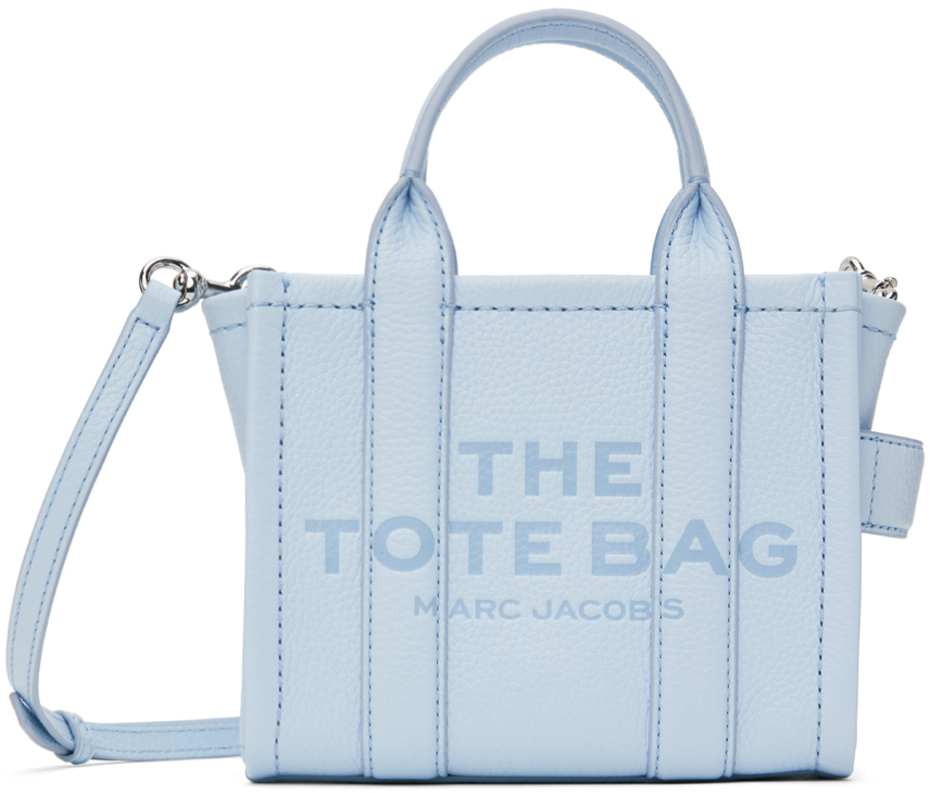 Shop Marc Jacobs ブルー The Leather Crossbody トートバッグ In 465 Cloud Blue