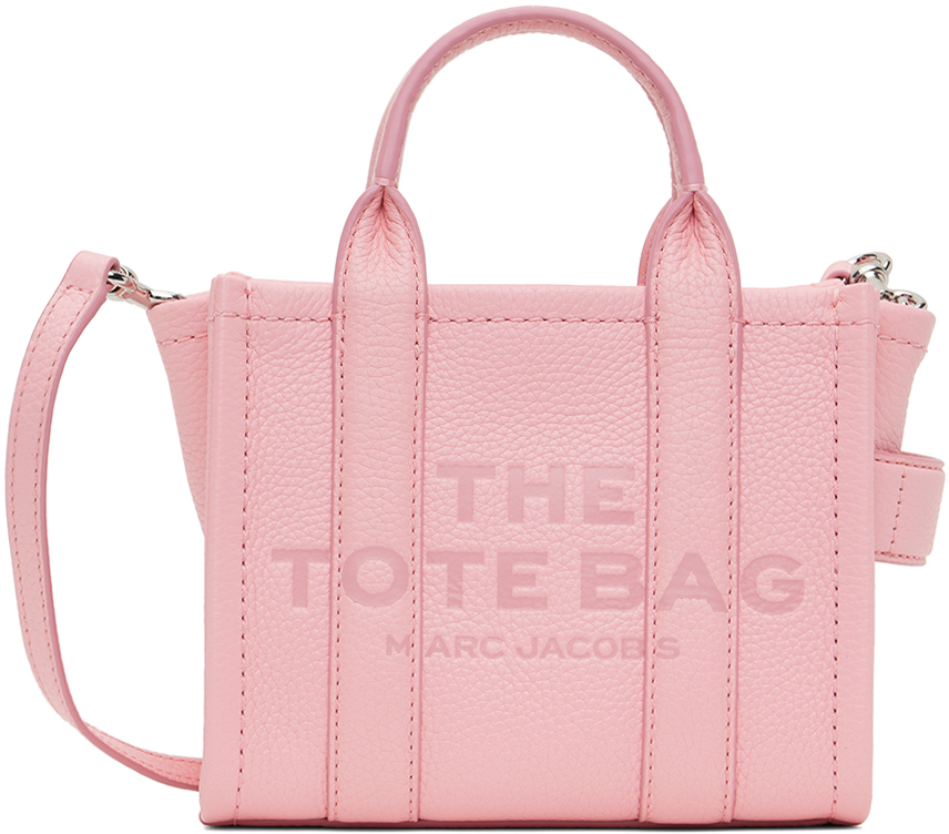 Shop Marc Jacobs ピンク The Leather Crossbody トートバッグ In 669 Ribbon Pink