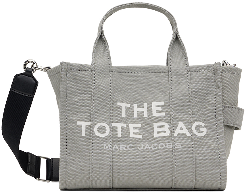 Shop Marc Jacobs グレー The Canvas Small トートバッグ In 050 Wolf Grey