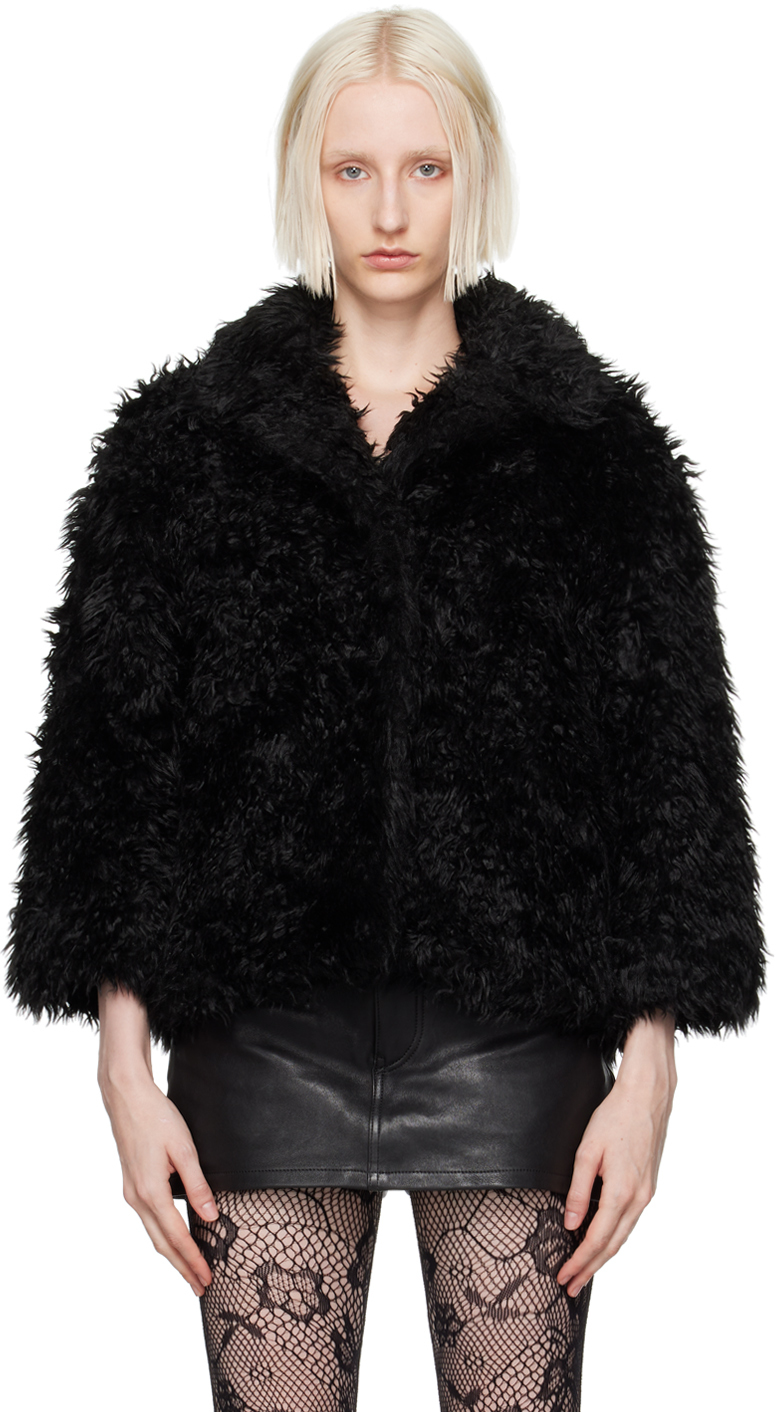 Black 'The Shaggy Lady' Faux-Fur Jacket