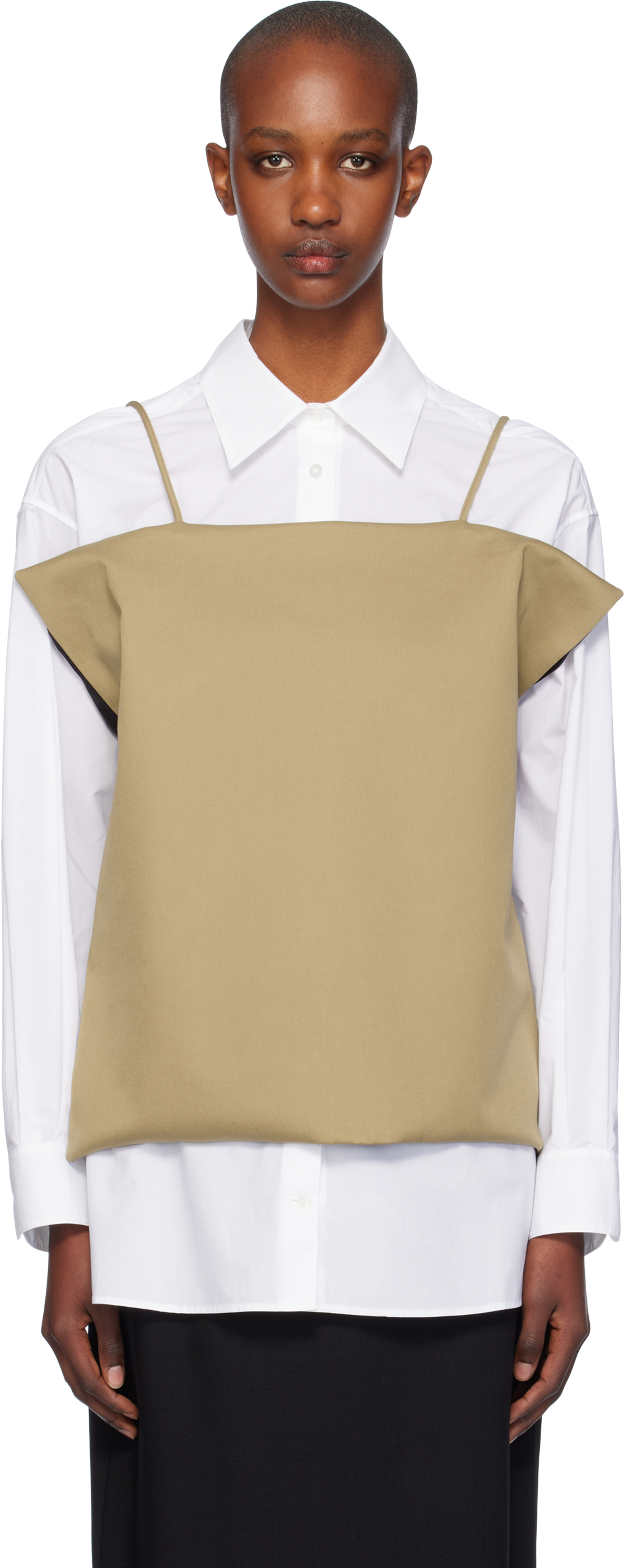 Shop La Collection Beige Panarea Top In Camel