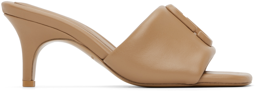 Shop Marc Jacobs Beige 'the Leather J Marc' Heeled Sandals In 230 Camel