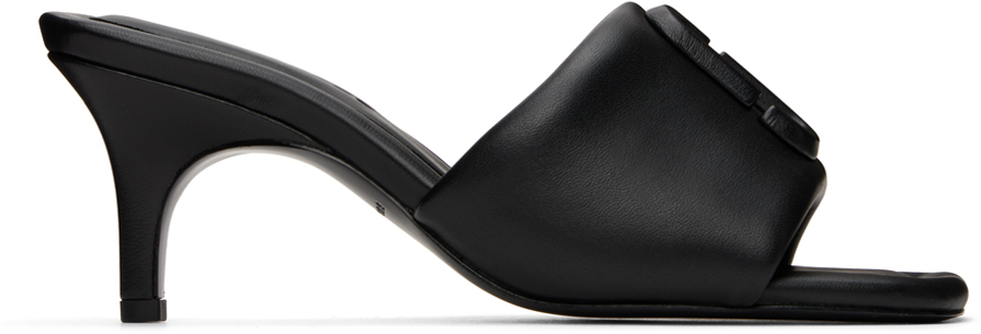 Shop Marc Jacobs Black 'the Leather J Marc' Heeled Sandals In 001 Black