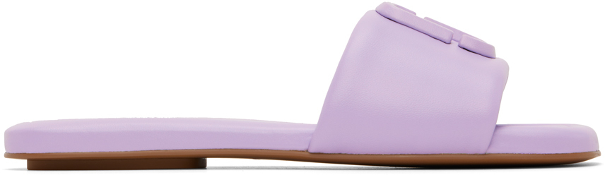 Shop Marc Jacobs Purple 'the J Marc Leather' Sandals In 545 Wisteria