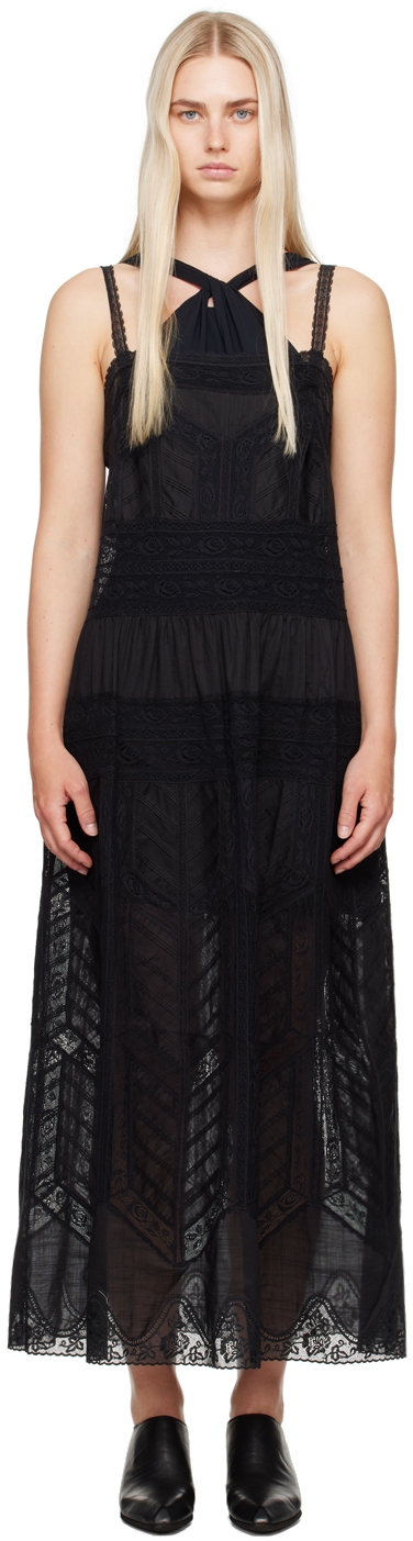 【関税込み】ZIMMERMANN ブラック Halliday スリップドレス Zimmermann Halliday Lace Slip Maxi Dress | Saks Fifth Avenue