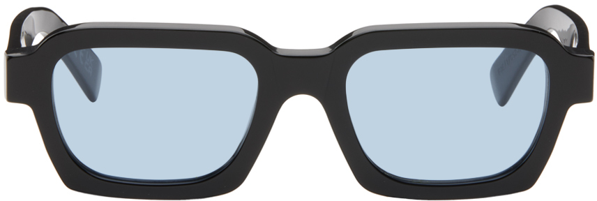 Shop Retrosuperfuture Black Caro Sunglasses In Caro Azure