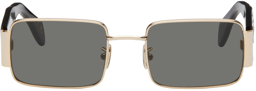 Shop Retrosuperfuture Gold & Black Z Sunglasses