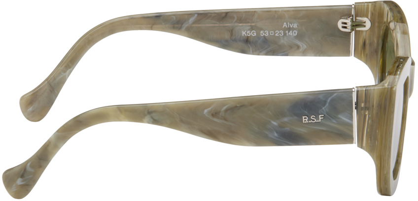 Retrosuperfuture Green Alva Sunglasses In Alva Roccia Green