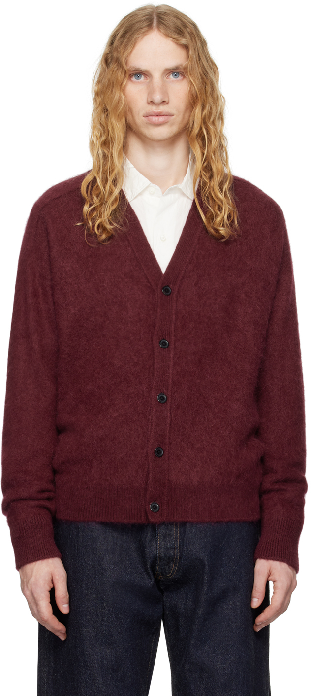 Burgundy Royal Alpaca Knit Cardigan