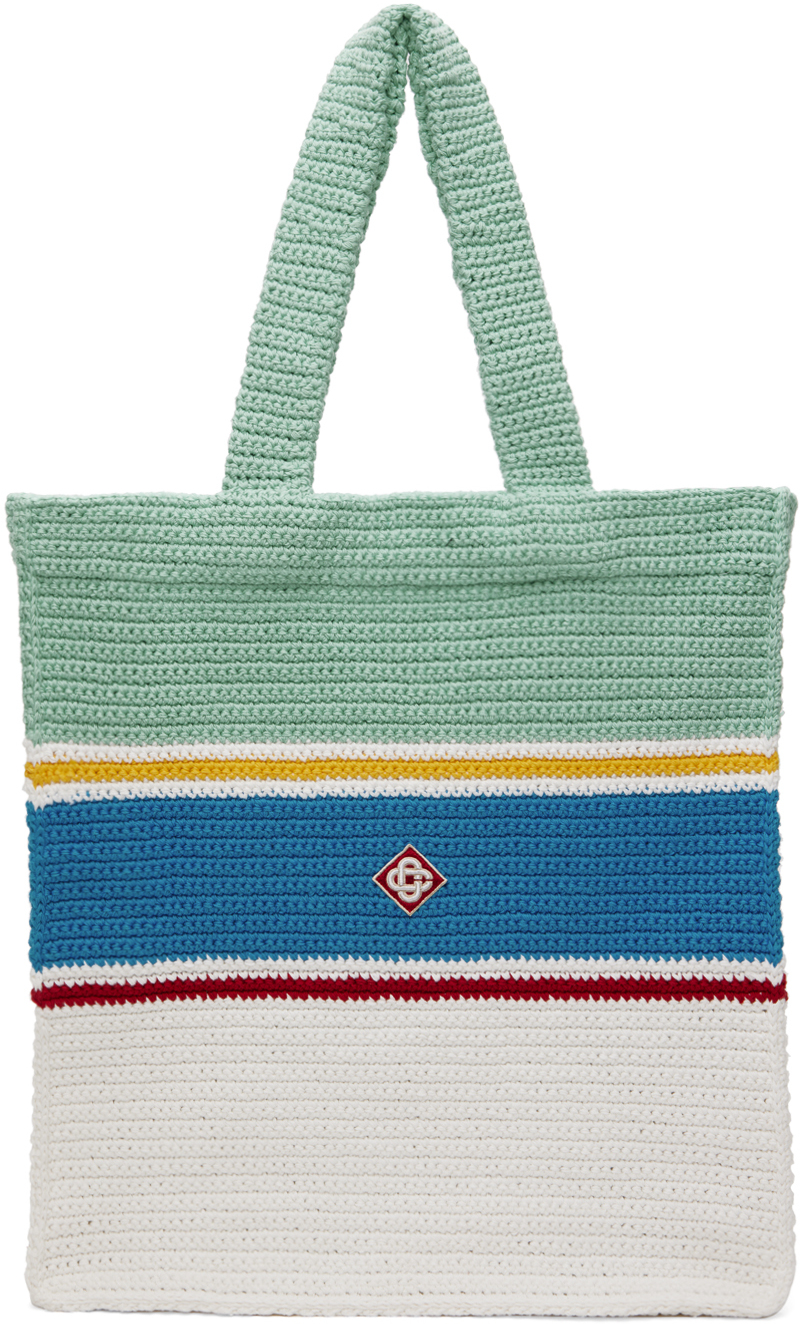 Blue & White Stripe Tote