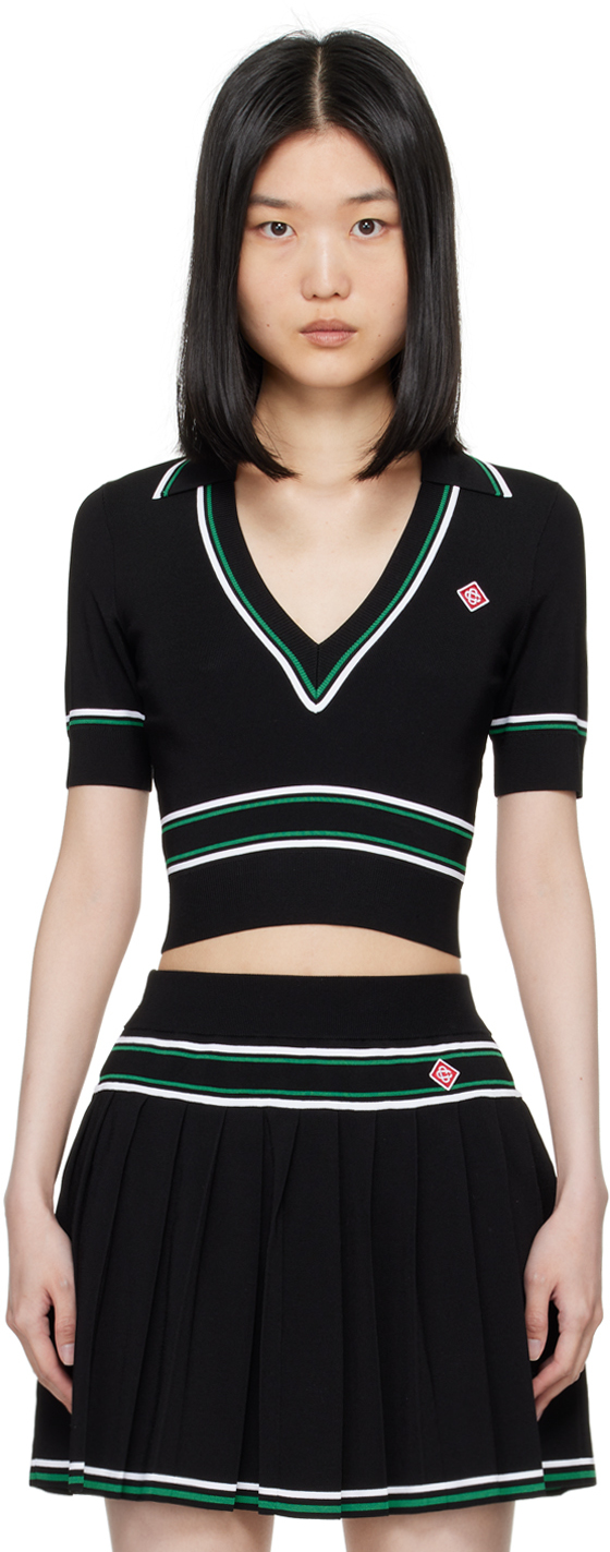 Black Cropped Polo