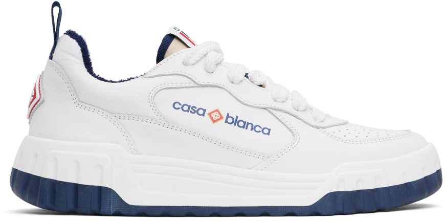 White & Navy 'The Court' Sneakers