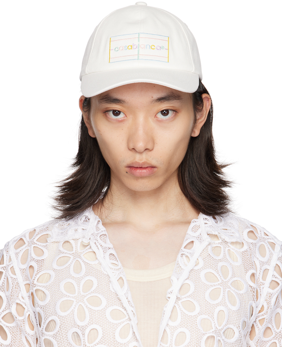 White Pastel Court Cap