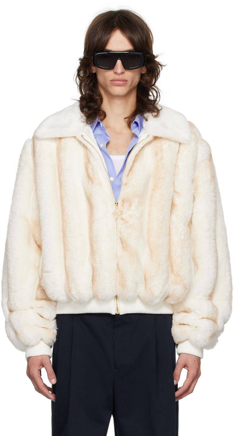 Off-White Faux-Fur Bomber Jacket