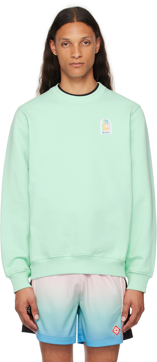 Shop Casablanca Green L'arc Colore Sweatshirt