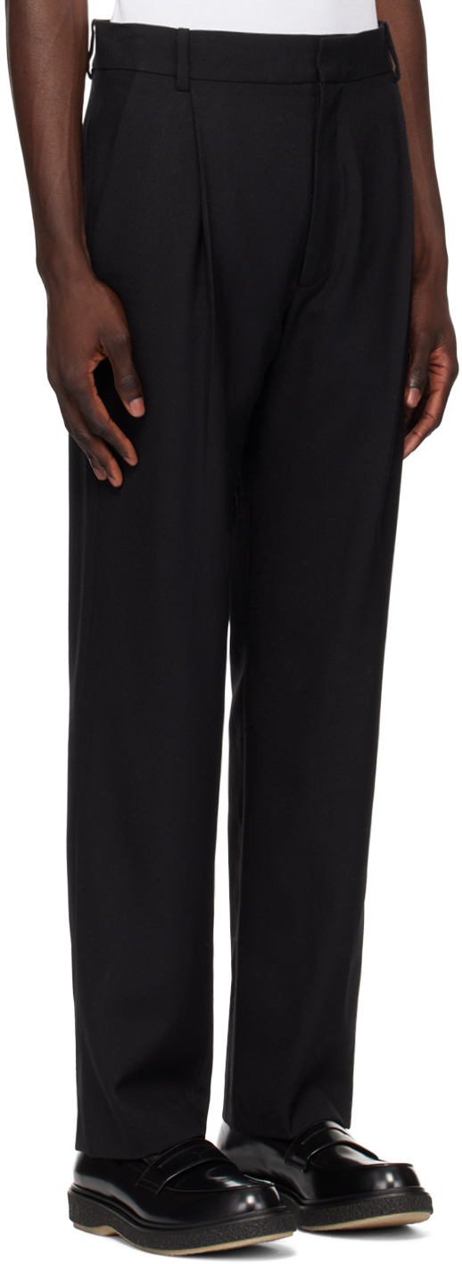 FORMA BLACK PLEATED TROUSERS 