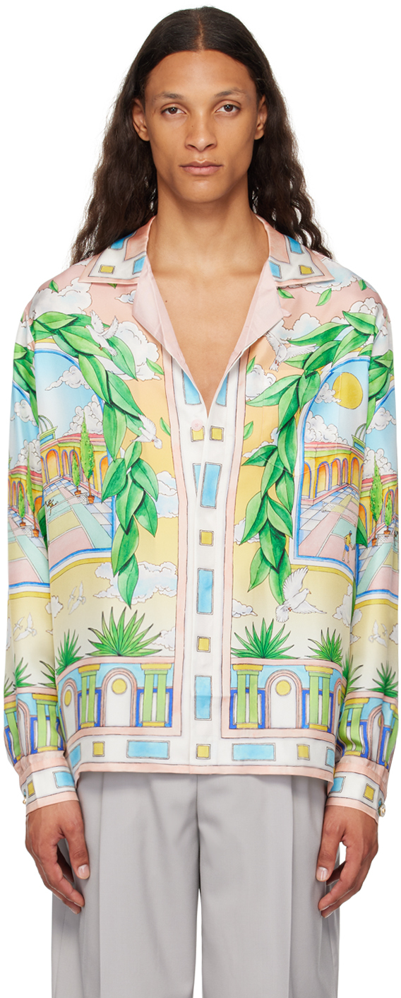 Shop Casablanca Multicolor Paysage Ideal Shirt