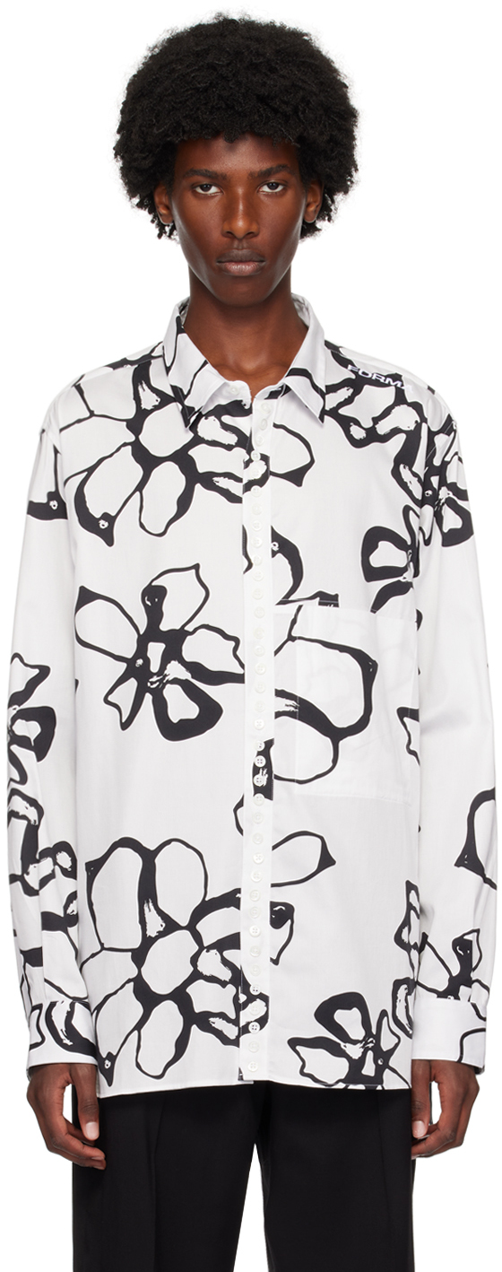 Black & White Flower Shirt