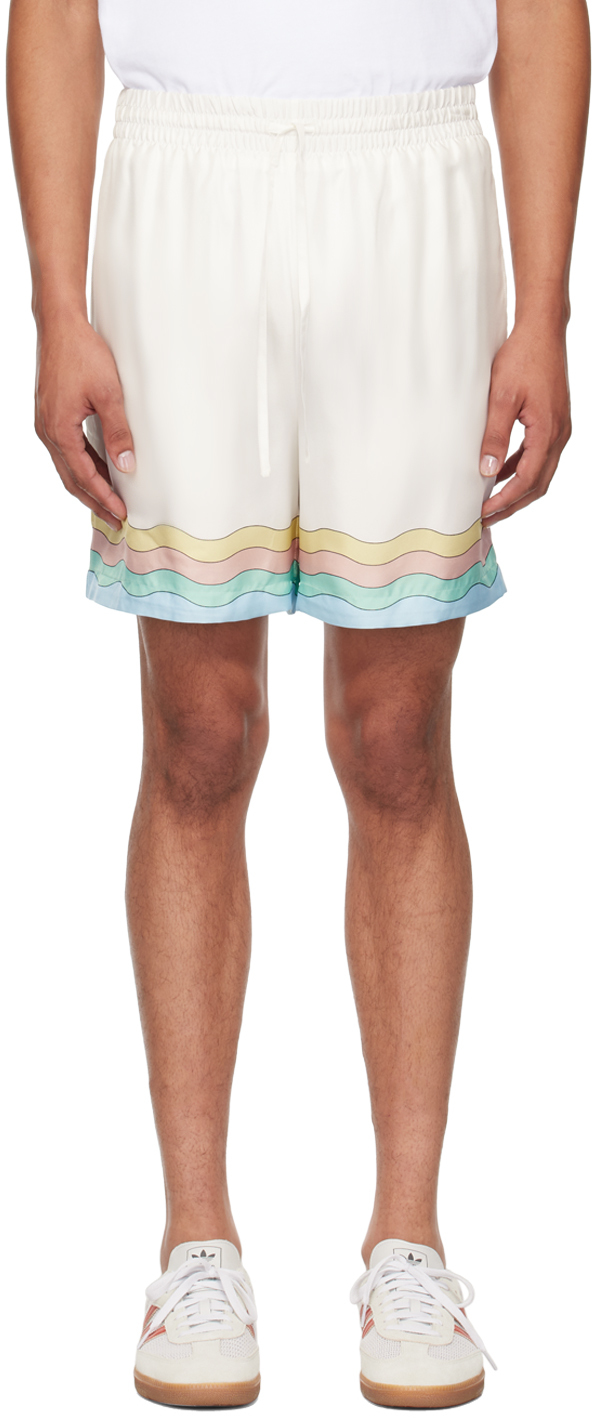 Shop Casablanca White Maison De Reve Shorts