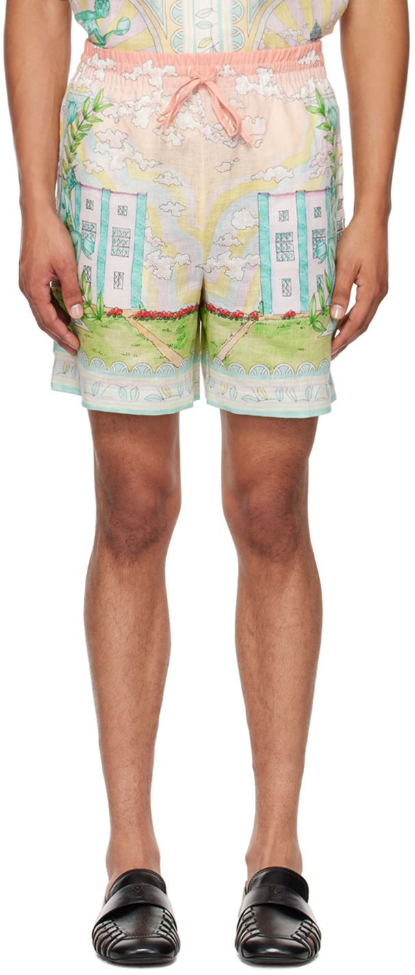 Multicolor Vase Shorts