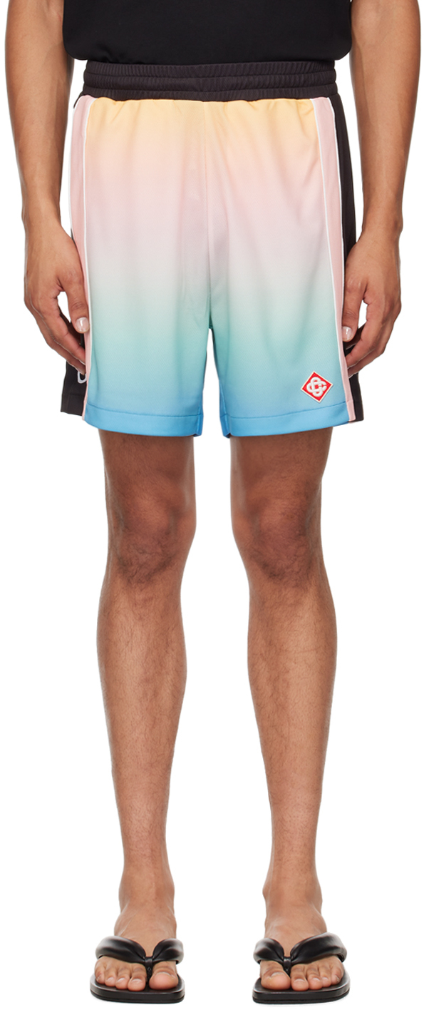 Multicolor Pastel Gradient Football Shorts