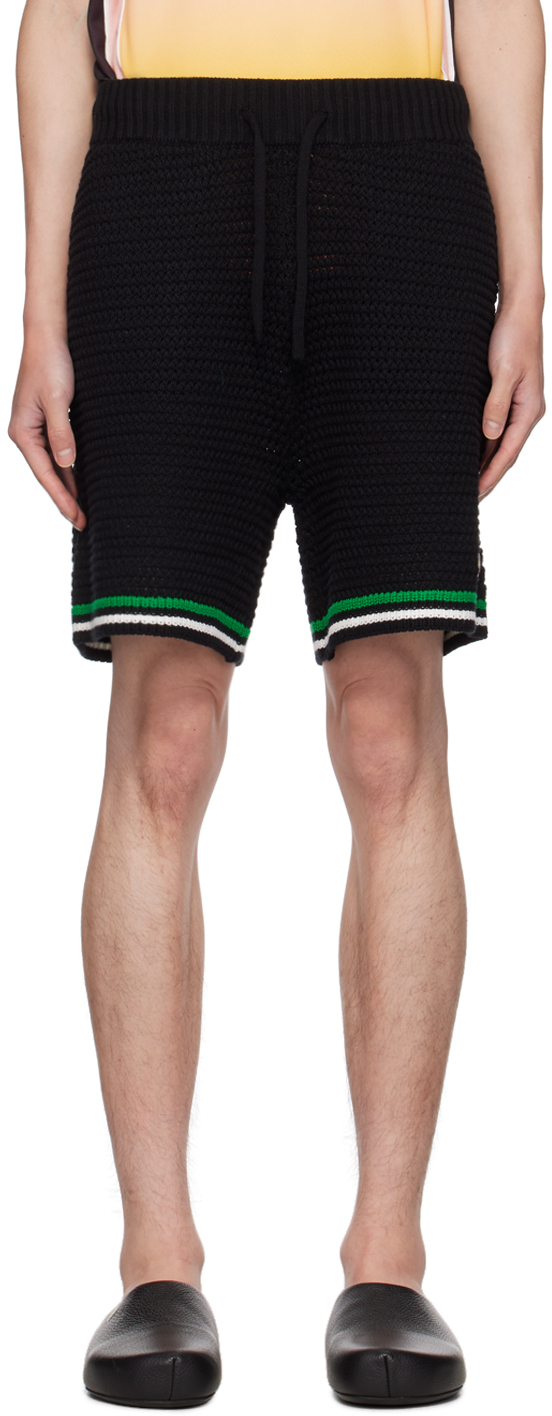 Shop Casablanca Black Tennis Shorts