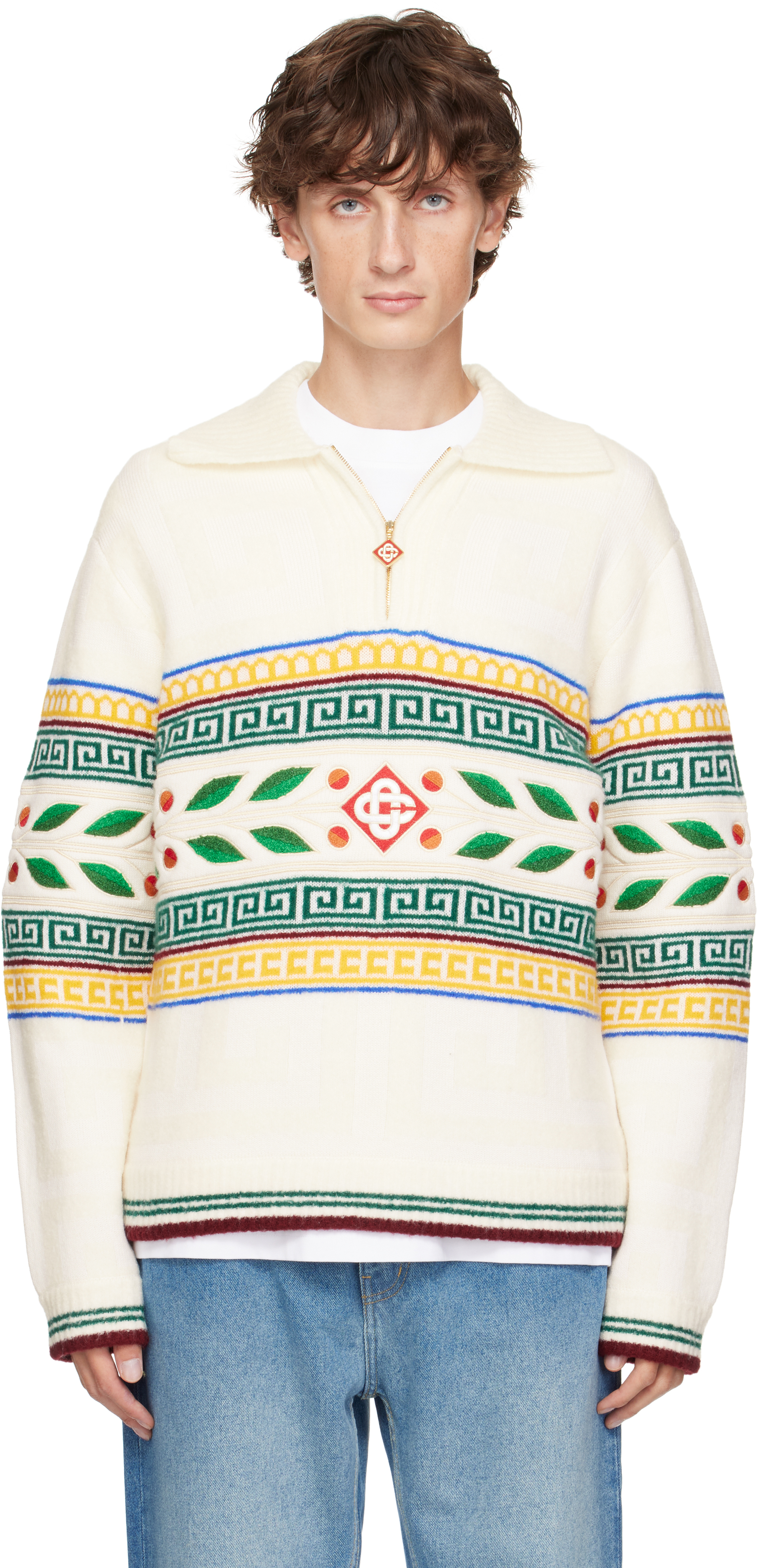 White Laurel Olympique Sweater