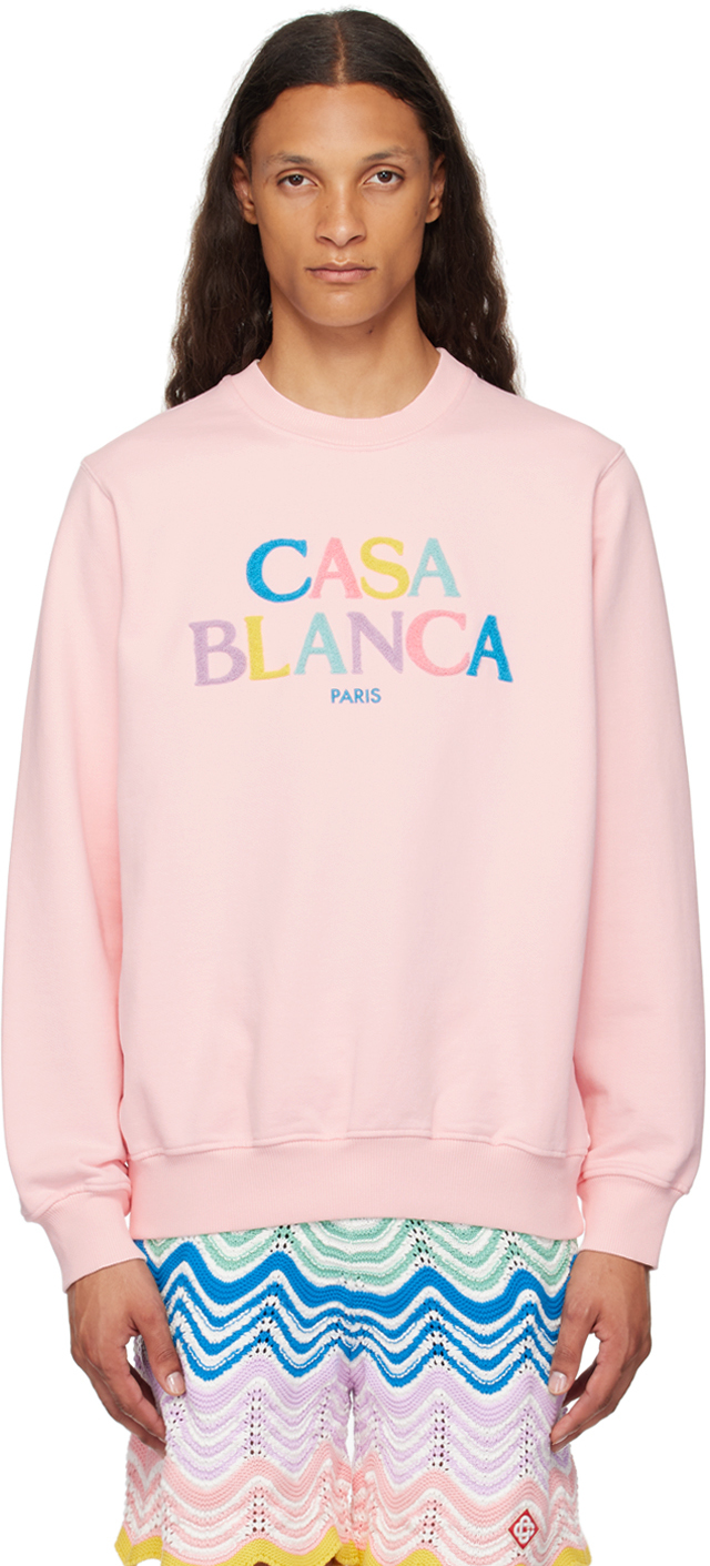 Pink Stacked Logo Sweatshirt