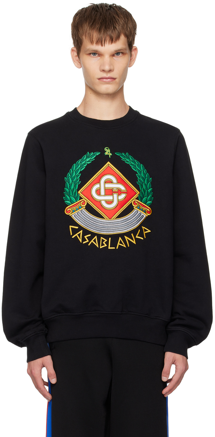 【関税込み】Casablanca ブラック Casa Crest スウェットシャツ Casablancaのブラック Casa Crest スウェットシャツがセール中