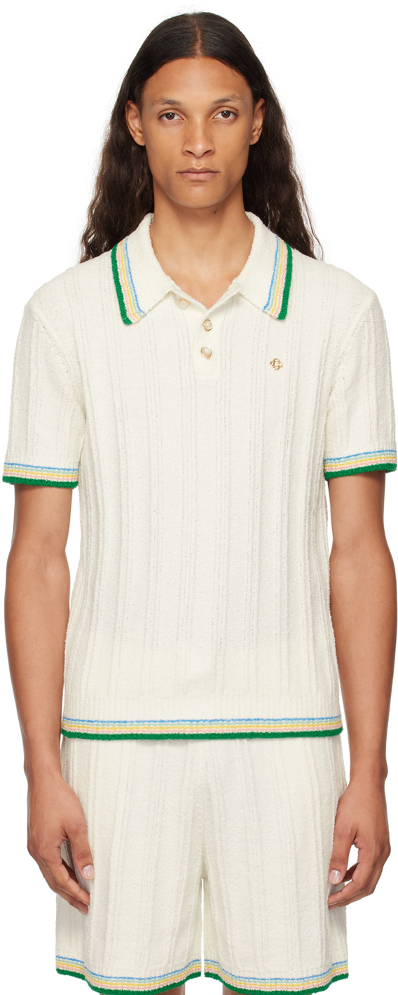 White Rib Boucle Polo