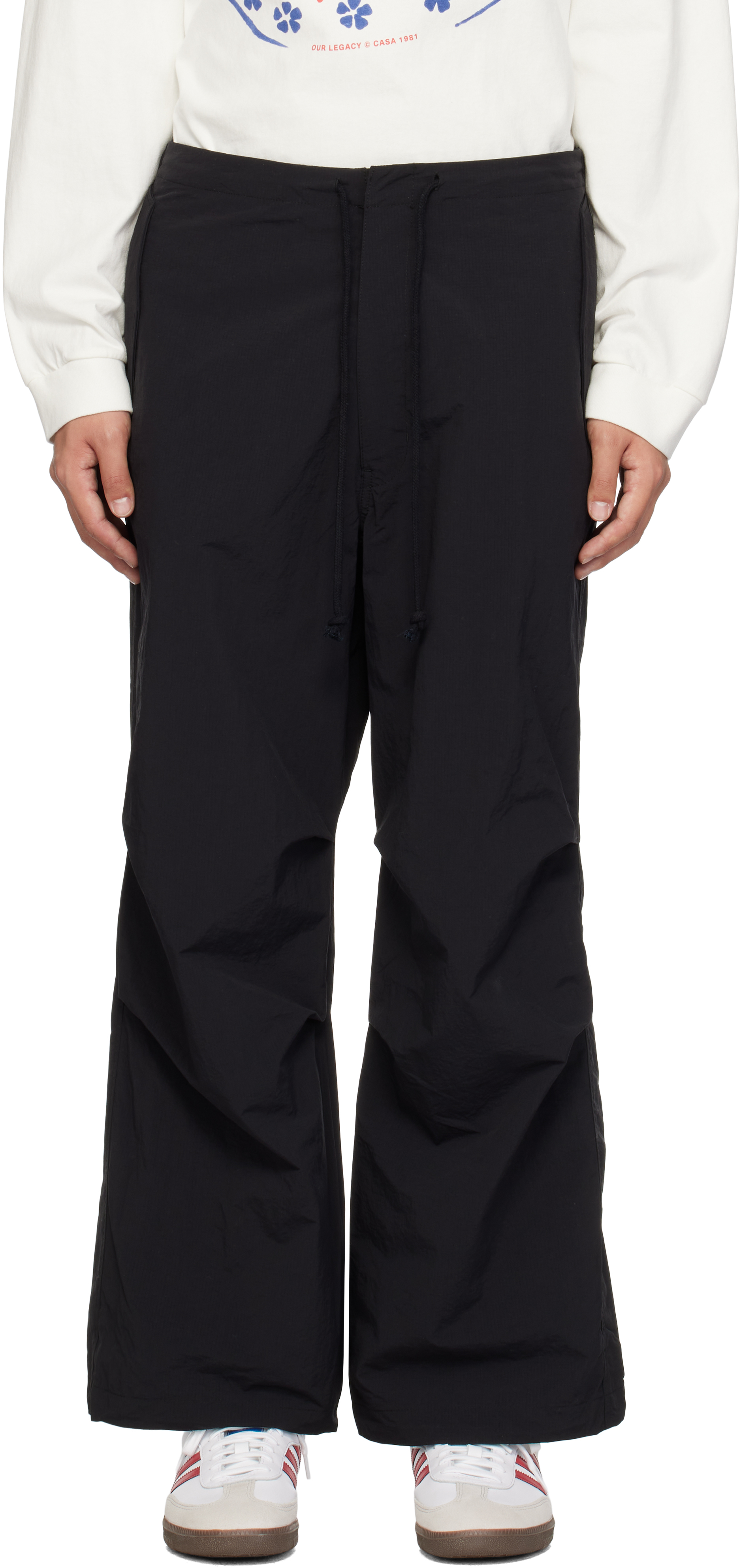 Metalwood Studio Black Parachute Trousers