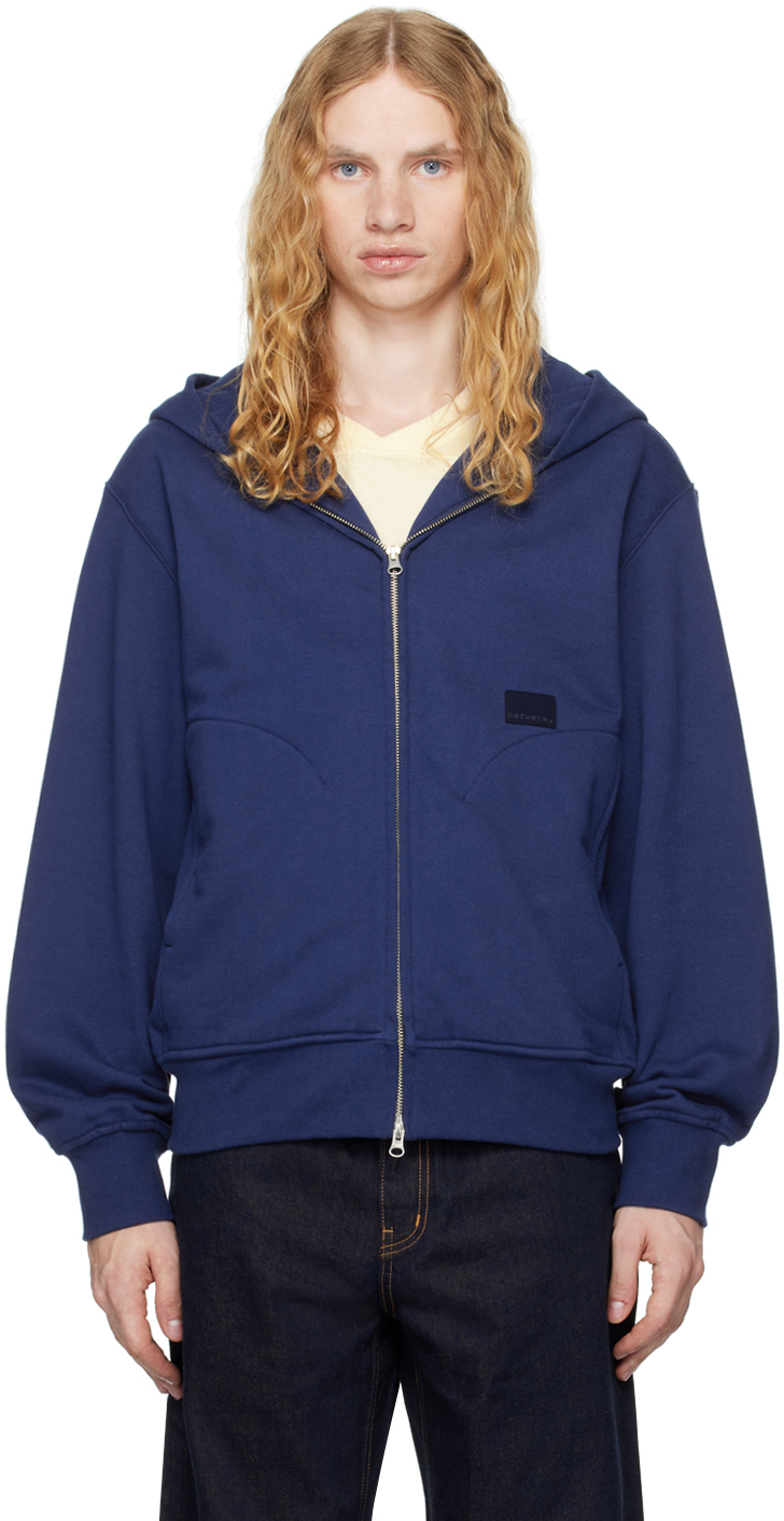 Shop Document Blue Zip-up Hoodie