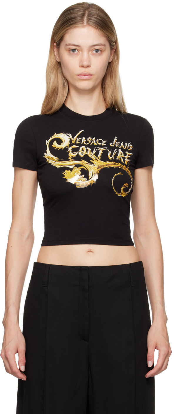 Black & Gold Chromo Couture Logo T-Shirt