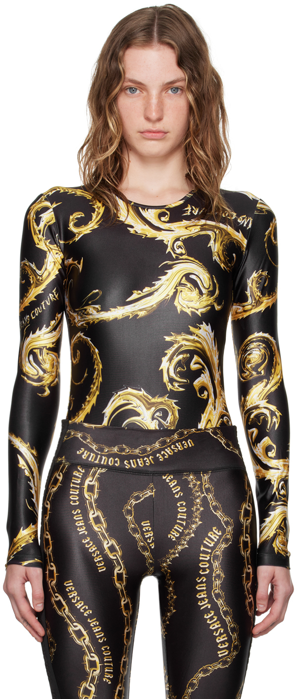 Black & Gold Chromo Couture Bodysuit