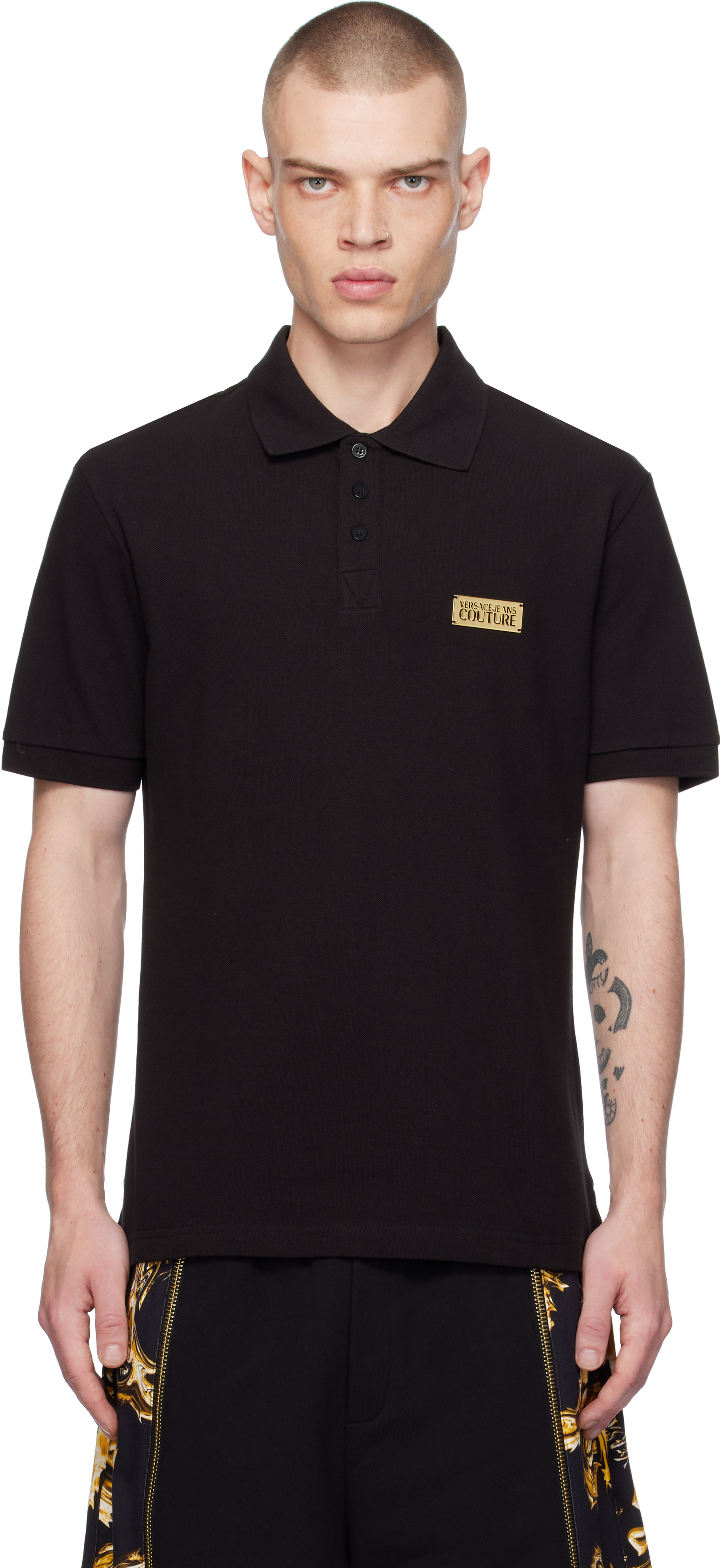 Versace Jeans Couture Polo Shirt  Men Color Black In Schwarz