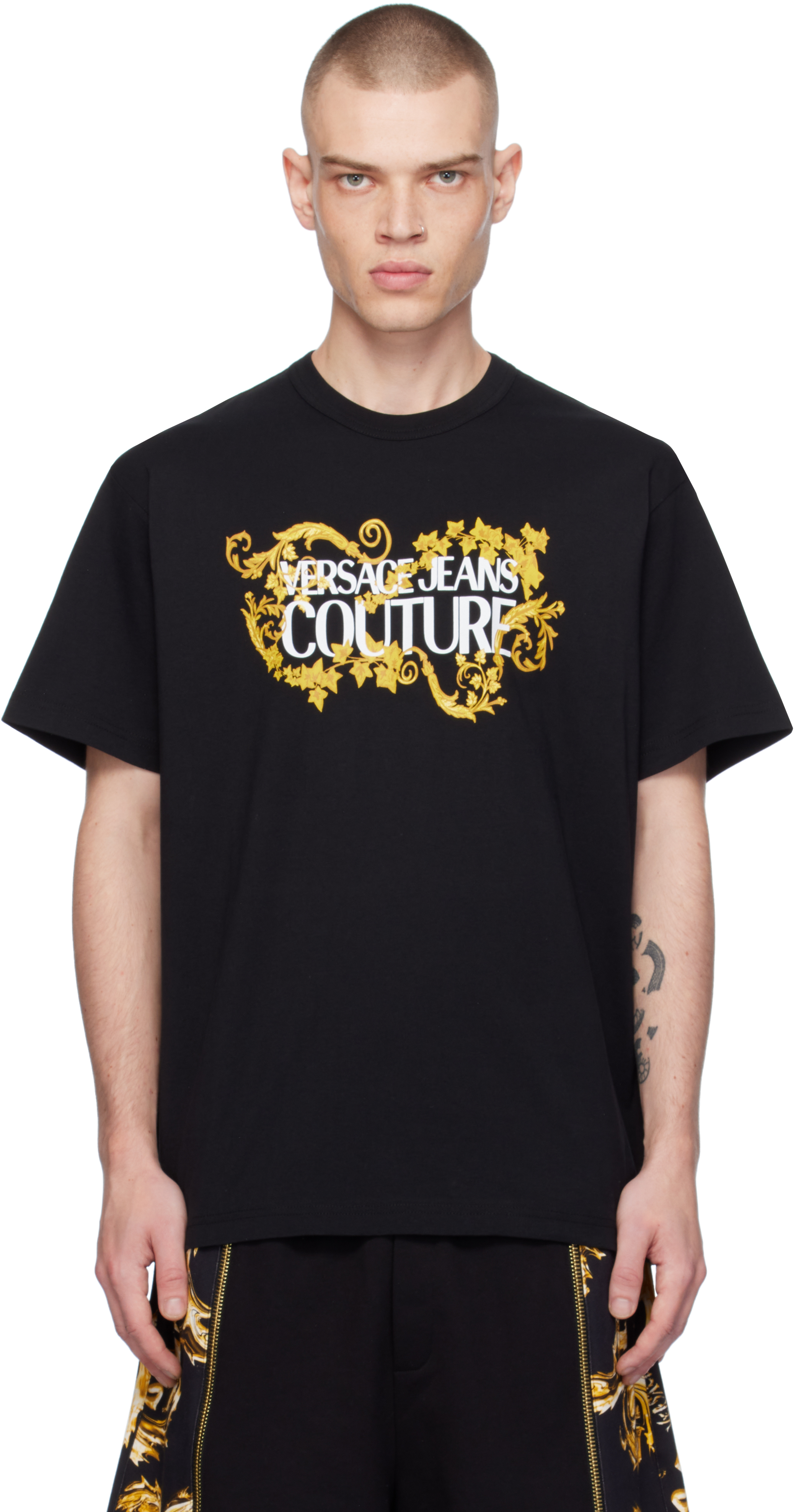 VERSACE JEANS COUTURE Tシャツ 突き抜ける Lサイズ 
