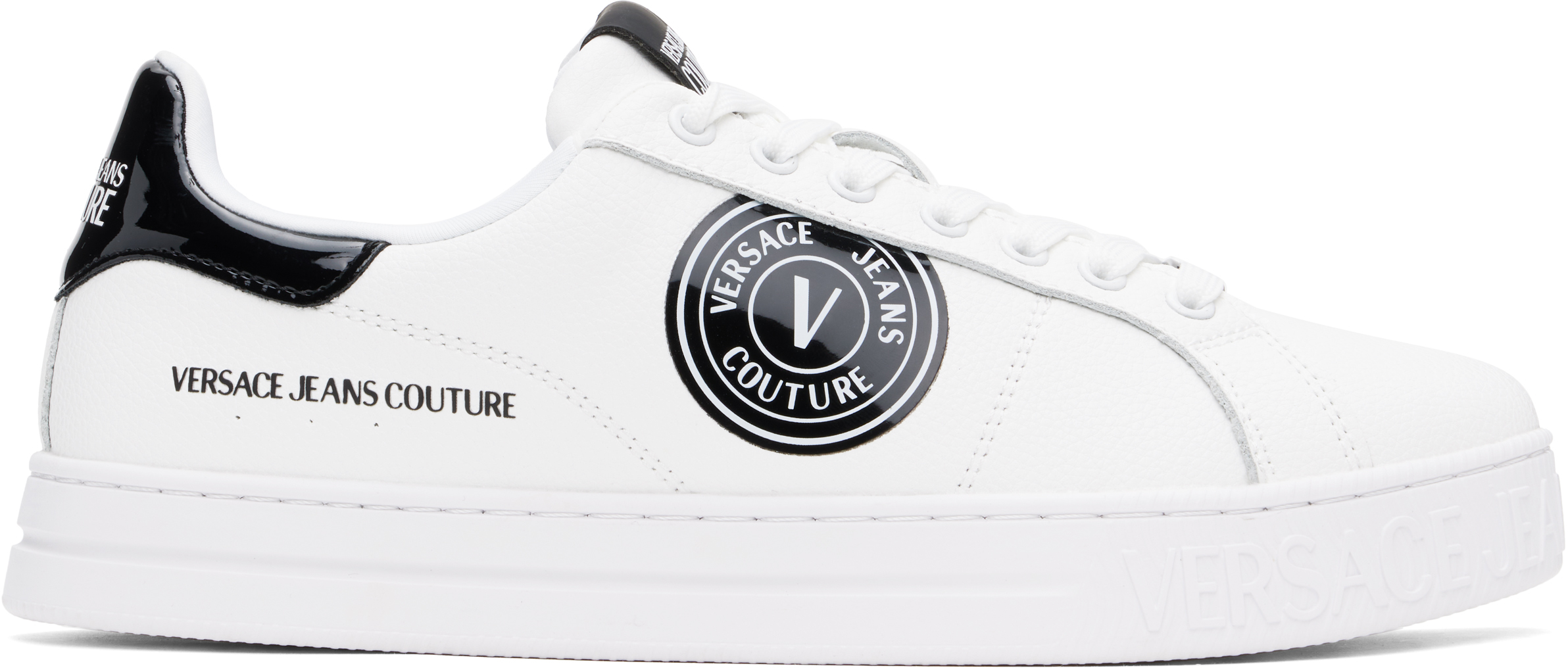 Black V-Emblem Court 88 Sneakers