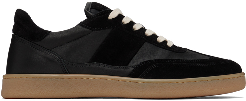 Collegium Black Pillar Court Ii Sneakers In Black / Black